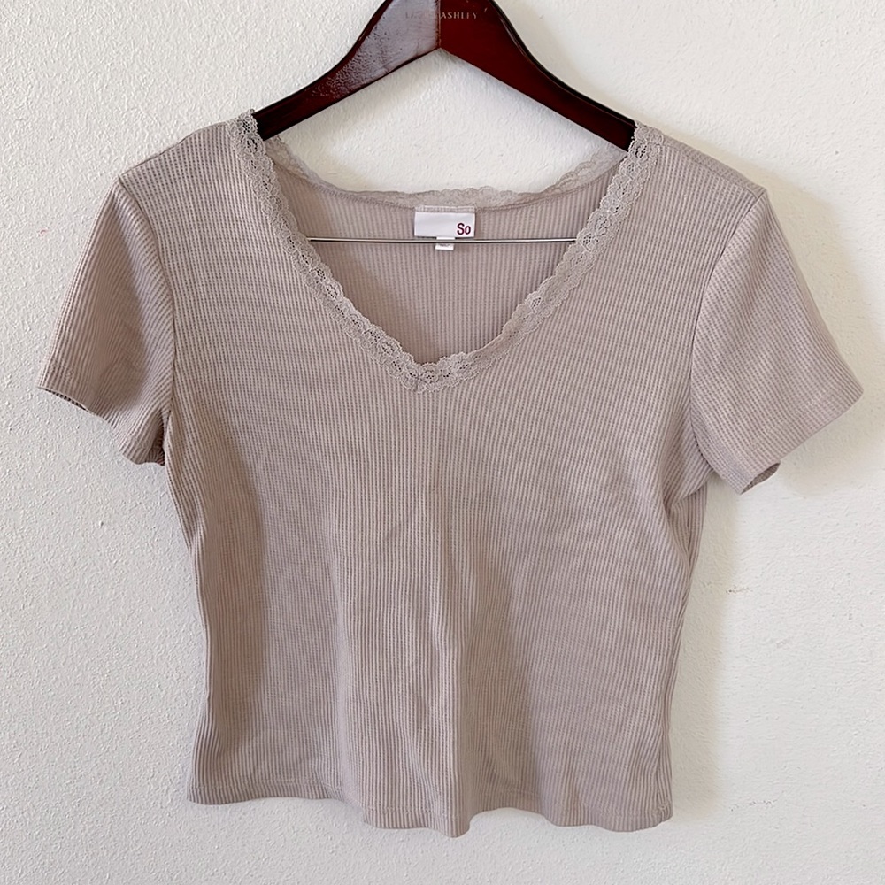 SO Lace Knit Top